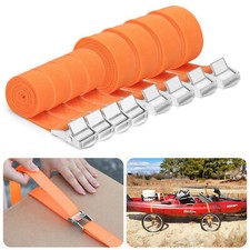 8pcs Lashing Straps with Buckles Adjustable Cam Buckle Tie Down Cinch Strap