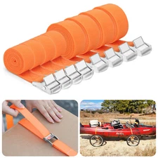 8pcs Lashing Straps with Buckles Adjustable Cam Buckle Tie Down Cinch Strap