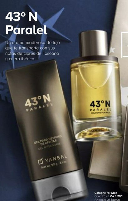 43º N Paralel Cologne for Men Yanbal Fragancia Masculina for sale online |  eBay