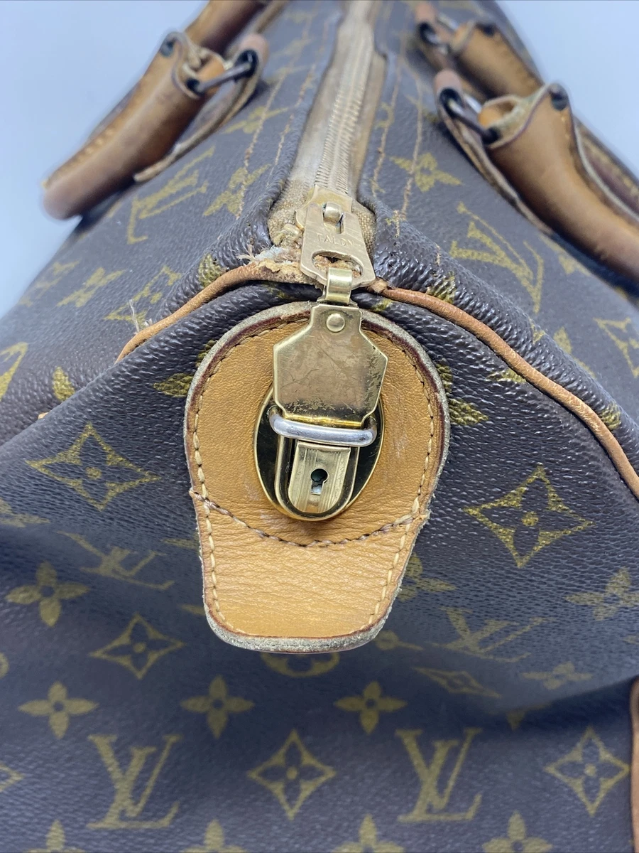 New Vintage x Louis Vuitton Speedy 35 with Hand-Painted Blue and