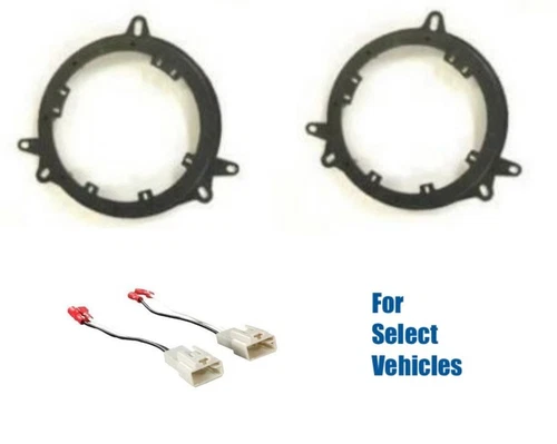 6" 6.5" Car Stereo Door Speaker Install Plates +Wire for some Toyota Lexus Scion