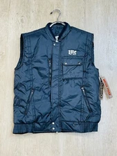 New VINTAGE Miller Lite Beer Employee Vest Workwear Size Medium CIA Water Proof