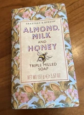 Crabtree & Evelyn ALMOND MILK AND HONEY Bar Soap , 5.57 oz., NEW