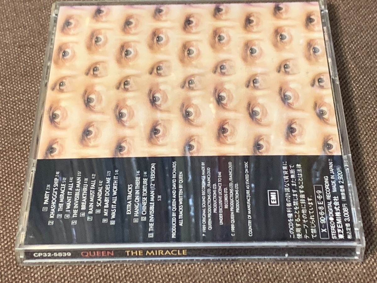 QUEEN The Miracle JAPAN CD CP32-5839 1A1 C w/ OBI + INSERT