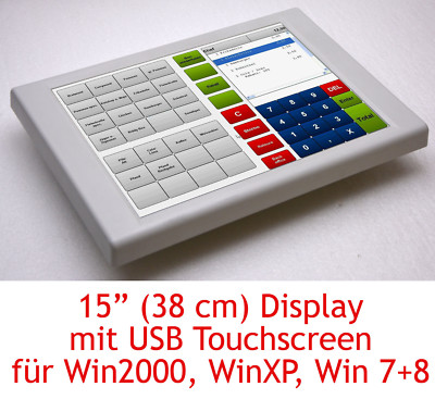 38cm 15'' TOUCHSCREEN 1024x768 XGA DISPLAY PV760T WIN 2000 XP 7 8 VESA STAN 3 