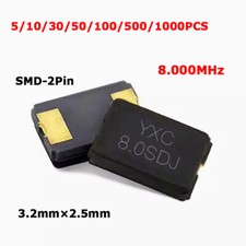 Image of 5/10/30/50/100/1000 Pcs 8M 8MHz 8.000MHz Passive Crystal 3225 3.2mm×2.5mm 2 Pin