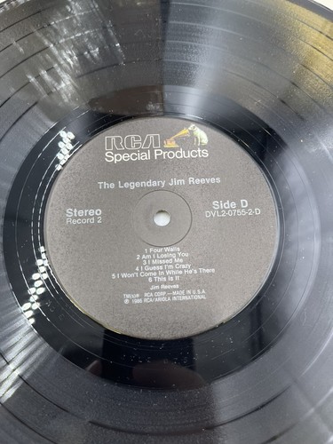 33 RPM LP (2) Record Set The Legendary Jim Reeves 1986 RCA Special DVL2-0755 EXC - Picture 5 of 5