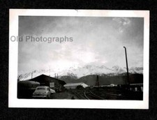 SEWARD AK SNOW COVERED MTNS TRAIN DEPOT R.R.TRACKS OLD/VINTAGE PHOTO- B933