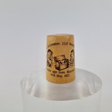 Vintage Wooden Thimble This Is London: 21.0 Broadcasting 70 Years Ago Marconi 