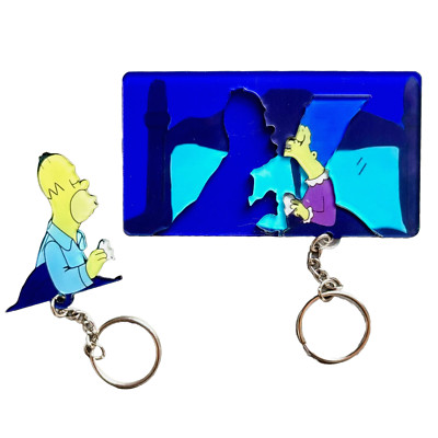Together Key - Partner Schlüssel, Geschenk, '' Homer & Mage '' von Die Simpsons