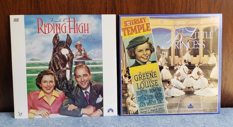 LOT 2 Laserdisc RIDING HIGH Bing Crosby~LITTLE PRINCESS Shirley Temple C Romero