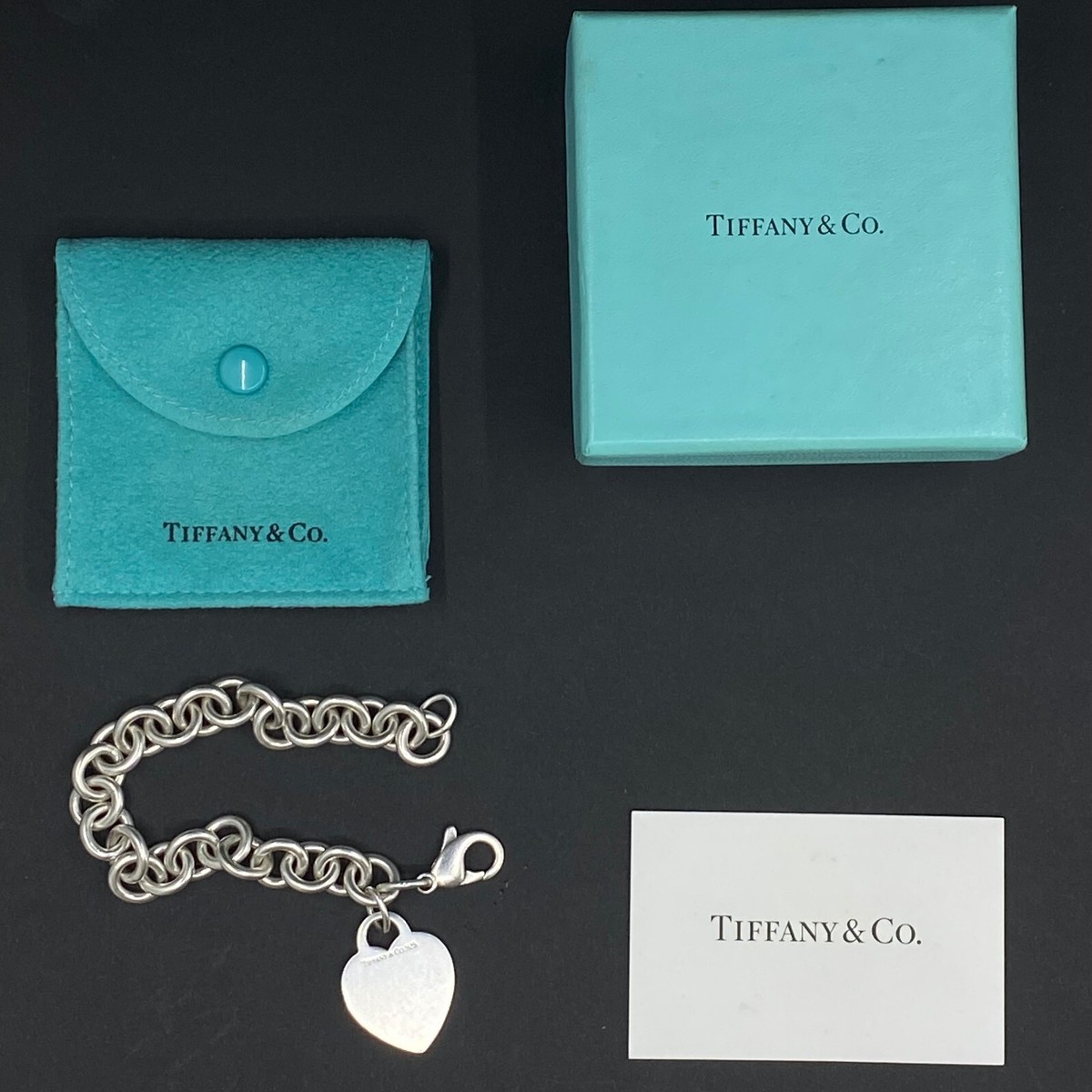 Tiffany & Co .925 Sterling Silver Heart Bracelet | eBay