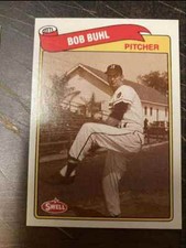 1989 SWELL BASEBALL GREATS BOB BUHL MILWAUKEE BRAVES #21