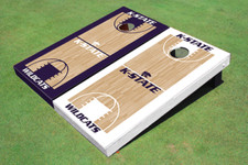 Kansas State University Wildcats Word Mark Alternating Basketball Court Custom C
