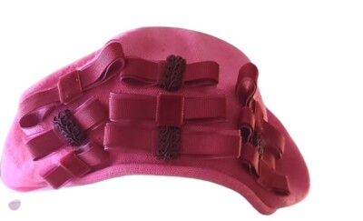 Parkhurst Customized Pink Soft Cotton Knit Beret With Bows  display picture 1