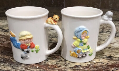 AMERICAN GREETINGS LITTLE BLESSINGS HOLLY & ROBBY CUPS 3 3/4”T Little Crazing - 第 1/5 張圖片