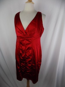 calvin klein red cocktail dress