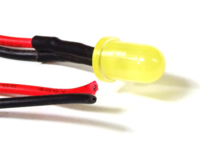 Pre-Wired 5mm Yellow Power HDD LED Cable / PC Kabel Leucht-Diode Gelb Verdrahtet