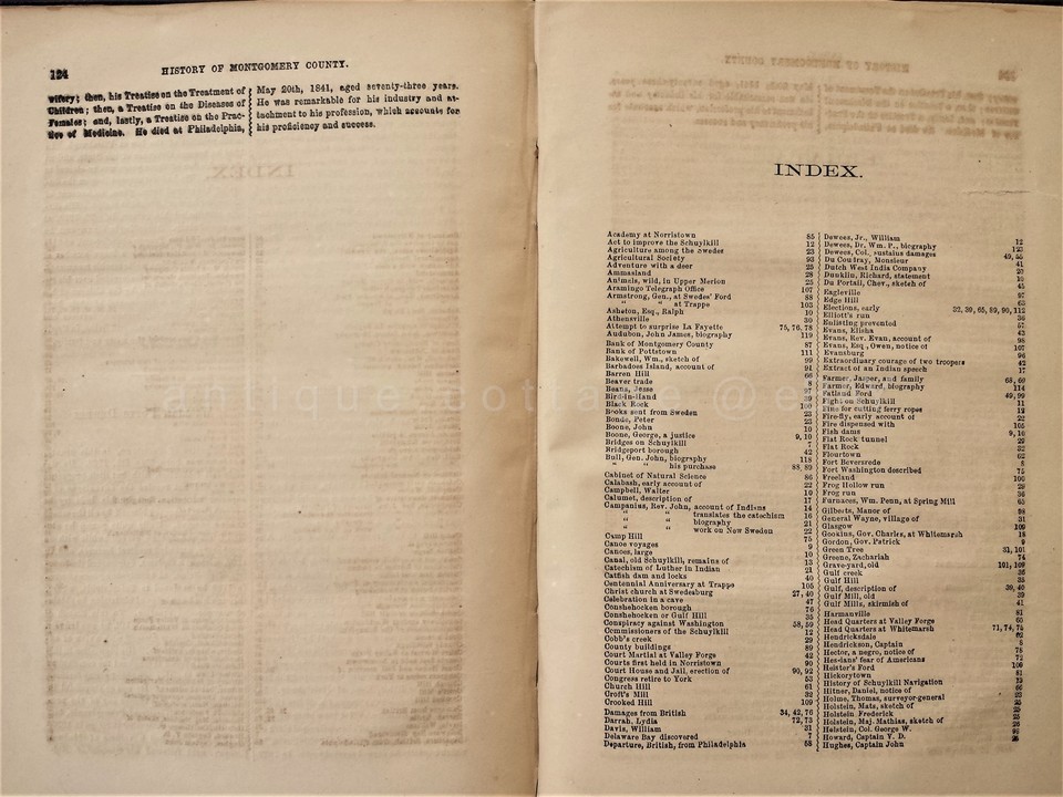 1856 antique MONTGOMERY COUNTY pa HISTORY owned GAYNER norristown