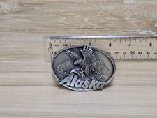 Vintage 1989 J&H Alaska Eagle Belt Buckle JH191 Made in the USA
