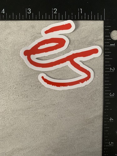 ES Schuh Vinyl Aufkleber 3,25"" Zoll Skateboard Aufkleber rot & weiß Logo - Bild 4 von 4