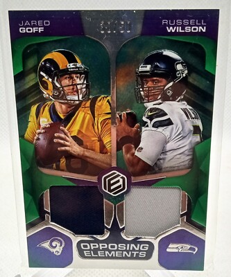 2019 Elements Oposing Elements Dual Patch - Russell Wilson, Jared Goff /50