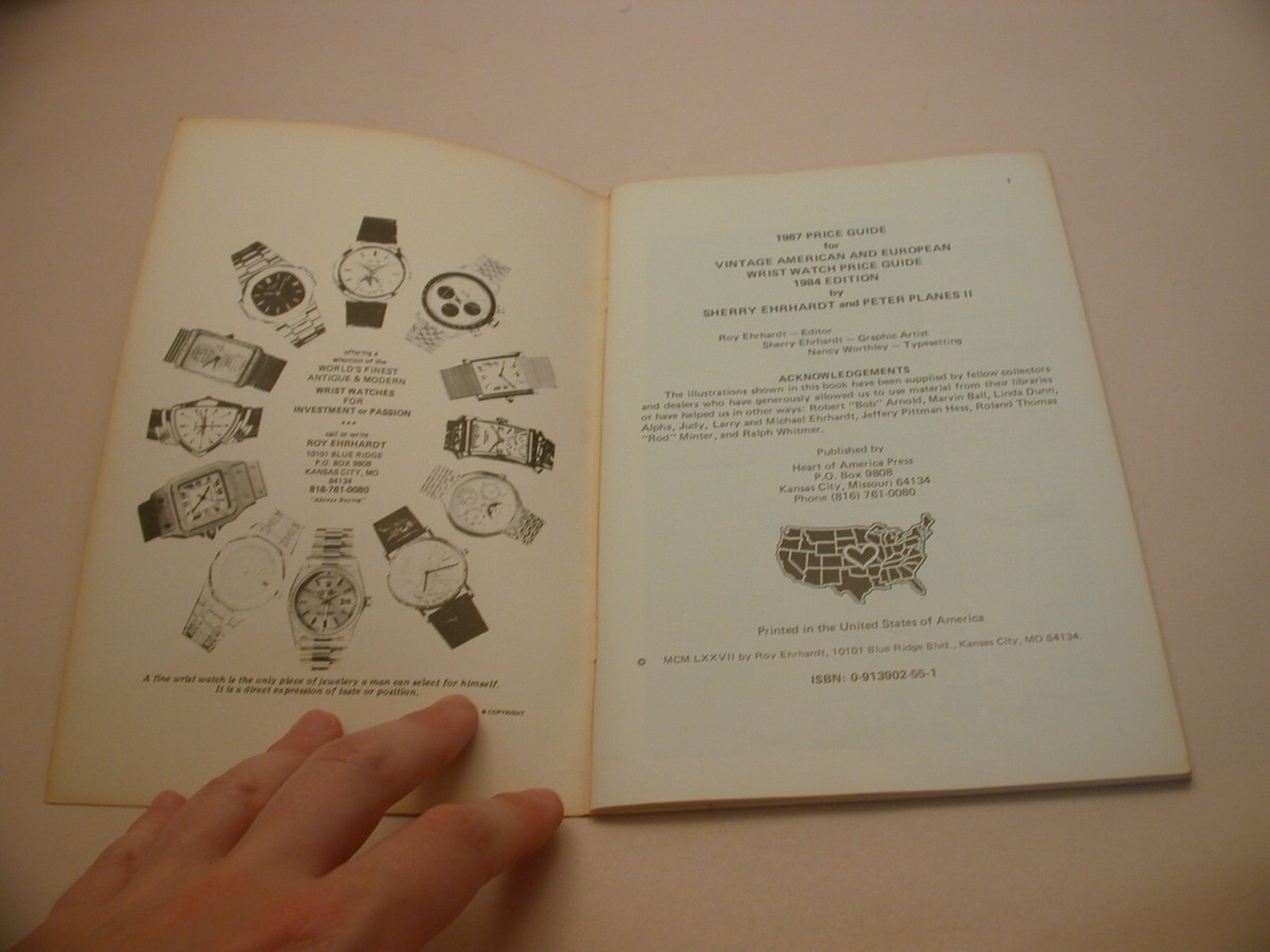 Book 2,178 – Vintage American & European Wrist Watch Price Guide