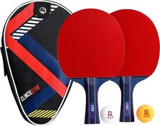 Table Tennis Ping Pong Professional Set 2 Paddles 2 Balls and Case