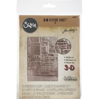 Sizzix 3-D Texture Fades Embossing Folder - Foundry, 662717