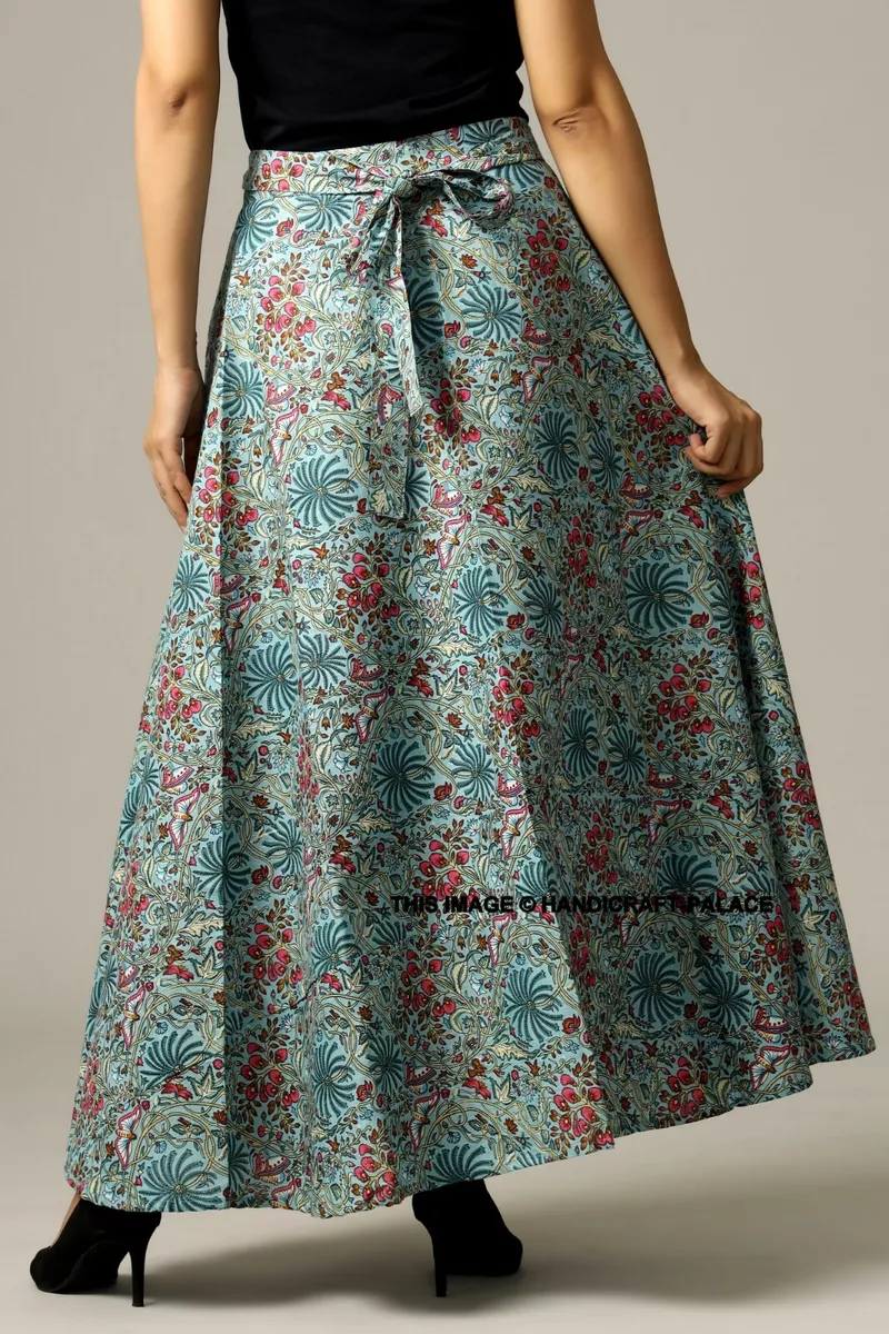 Cotton wrap hotsell maxi skirt