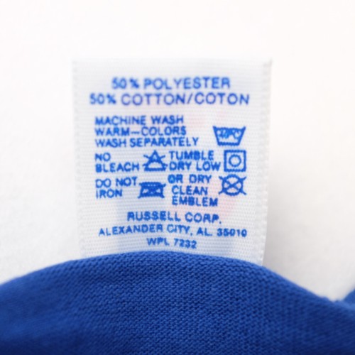 VINTAGE 80's Russell Athletic Lot of 3 Youth L Royal Blue Short Sleeve T-Shirts - Picture 7 of 7