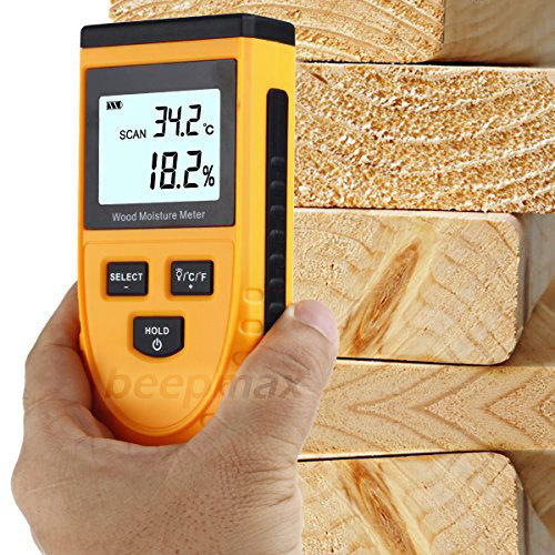 Digital LCD Wood Moisture Meter Temperature Humidity Tester Induction Hygromete