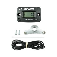 Apico Hour Meter Tachmeter RPM With Bracket Motocross Enduro Motorcycle ATV New