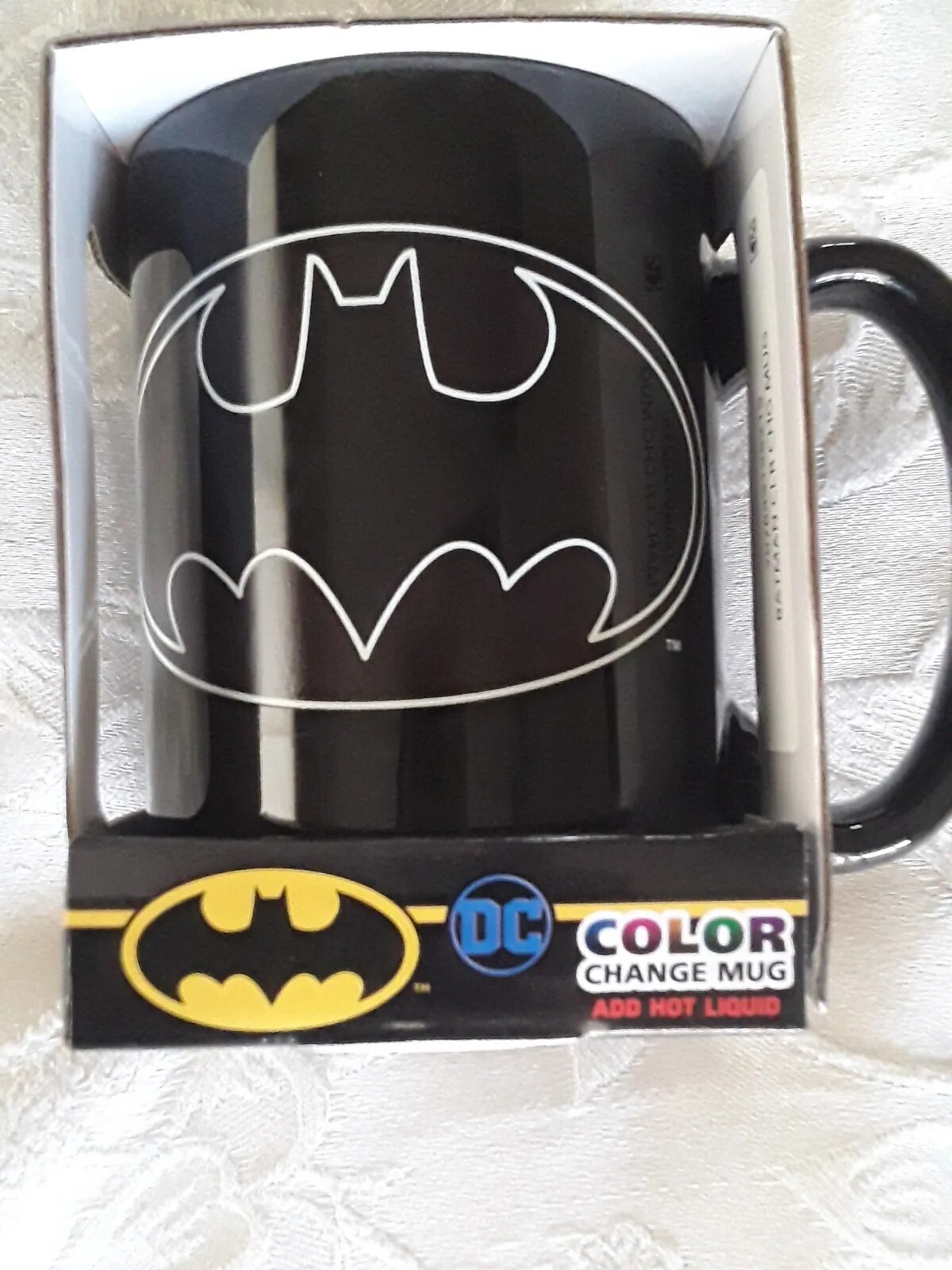 Batman Coffee Mug Zak Dc Comics Glow in the Dark Color Changing Logo