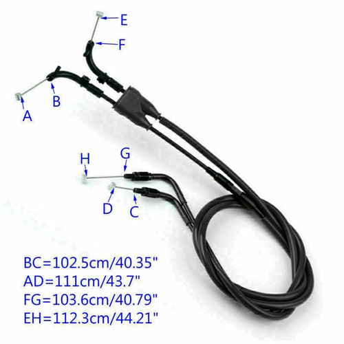 Throttle Cable Push/Pull Wire Line Gas Fits Yamaha 2014-2017 MT-09 MT09 BLACK T9 - Picture 2 of 5