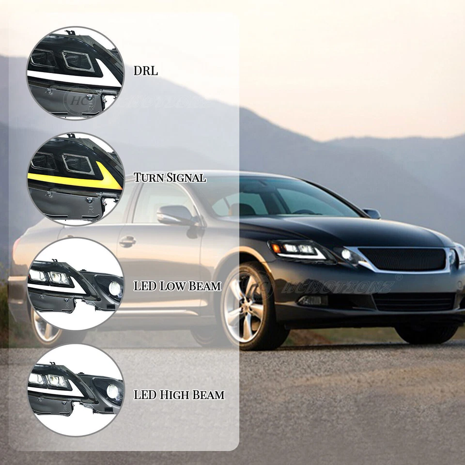 Faro LED para Lexus GS300/350/430/460/450h 2006-2011 Animación LHD Foto 4 de 4