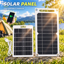 USB Portable Charger Waterproof 20W Mini Solar Panel Power Bank for Cell Phone