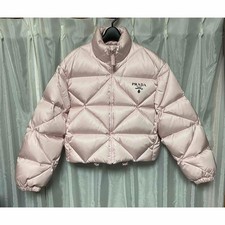 PRADA 21AW Re Nylon Cropped Down Jacket Light Pink Size:36 Used
