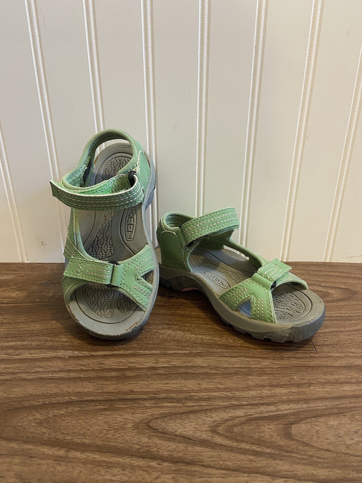 Sandalo Keen Water Beach escursionismo punta aperta gancio e passante verde chiaro rosa bambino 11