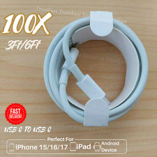 100X Lot PD 60W USB C to USB C Fast Charger Cord For iPhone Air 17 16 15 Samsung
