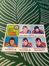 1975 Topps Team Leaders Paiement/Nolet/Charron #319 - FREE SHIPPING