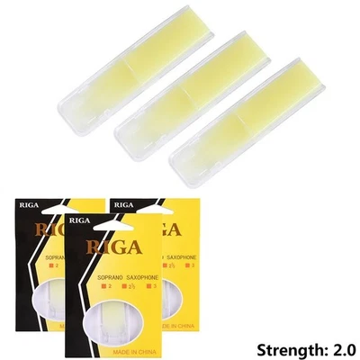 Long lasting Performance 3 pack Soprano Sax Resin Reeds Strengths 15 20 25 - Image 1 of 4