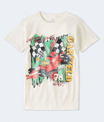 Garfield Mens Garfield Racing 78 Distressed Print Relaxed Fit Shirt New XS-2XL
