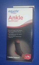 Equate Ankle Support Brace, with Microban Antimicrobial Protection, L/XL, Black
