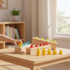 Educational Cylinder Blocks Fine Movement Skills Knobbed Cylinder Game