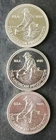 1984, 1985, and 1985 Engelhard 1oz Silver American Prospector Rounds