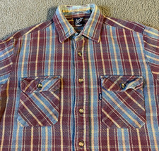 VTG 80s Levi's Men's Cotton Plaid Flannel Shirt - Size M/L