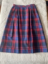 Vintage Pendleton Skirt Women's Red Tartan Plaid Wool Skirt Size 10 Made in USA