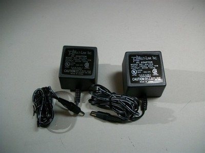 Multi-Link 12 VAC Adapter AA-121A Charger Power Supply Cord 1 Amp - NEW Lot of 2