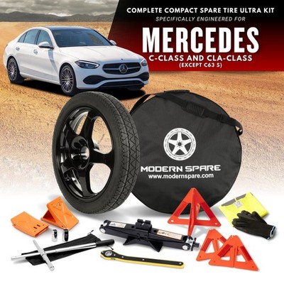 Spare Tire Kit Options - Fits 2015–2026 Mercedes C-Class & CLA
